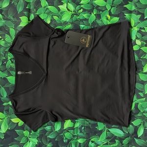 Women's Medium 90 Degree By Reflex Black Athleisure T-shirt